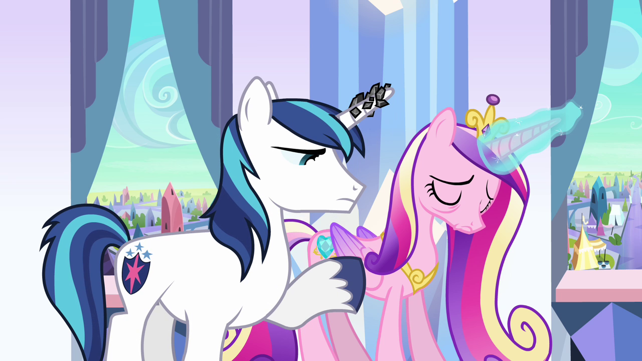 Image - Shining Armor and Cadance S3E01.png - My Little Pony Friendship ...