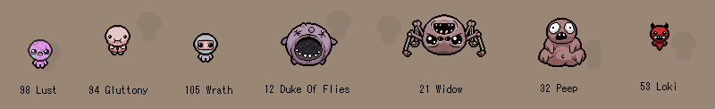 Image - Rebirth Boss Sprites.png - The Binding of Isaac Wiki