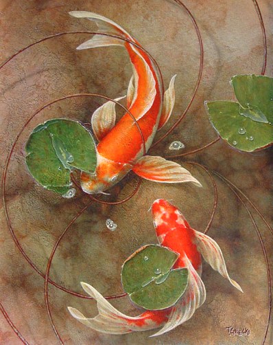 Image - Koi paintings by terry gilecki.jpg - Galapygos Wiki - Wikia