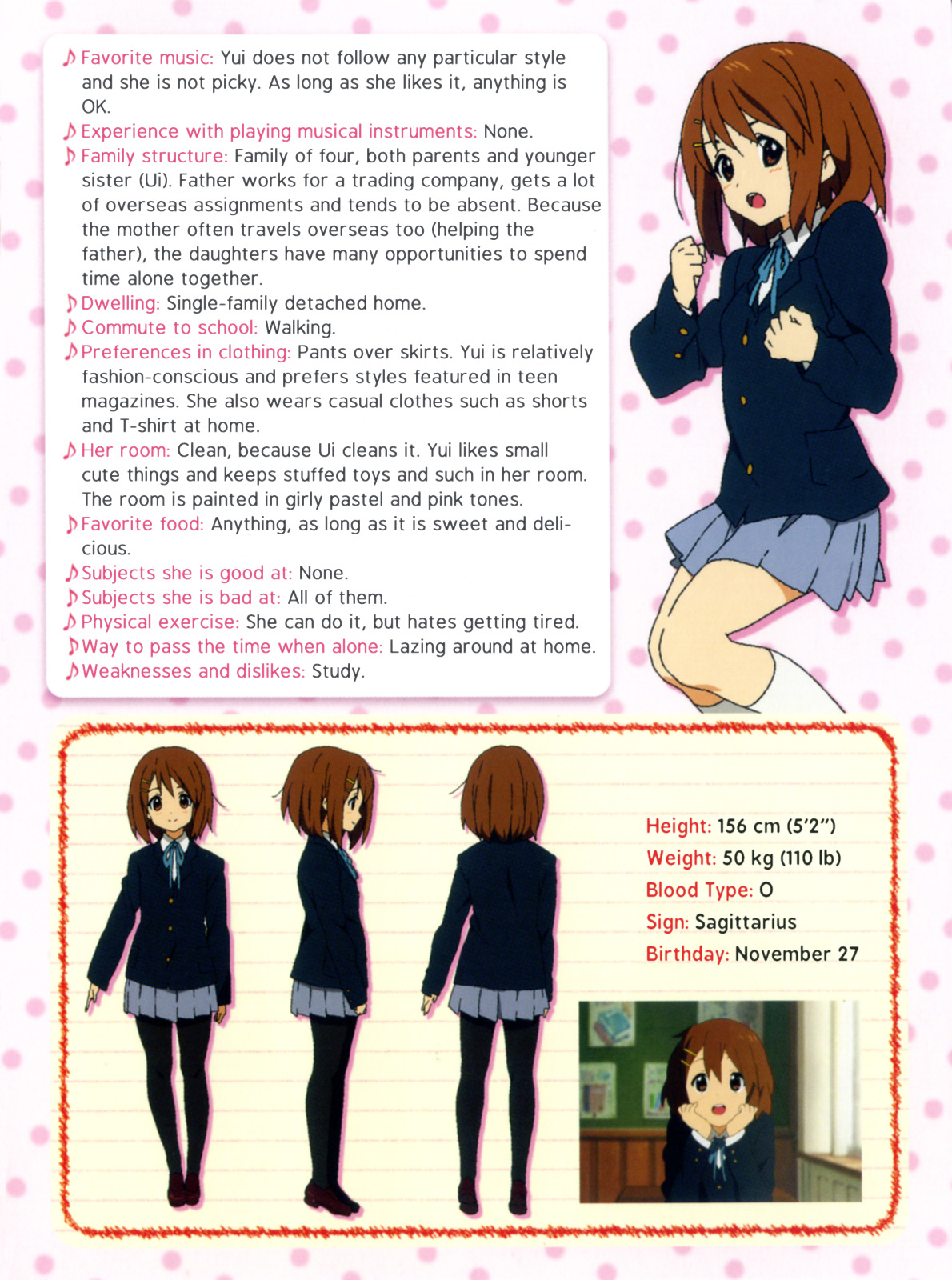 Image - Yui Hirasawa Character Profile 2.png - K-ON! Wiki