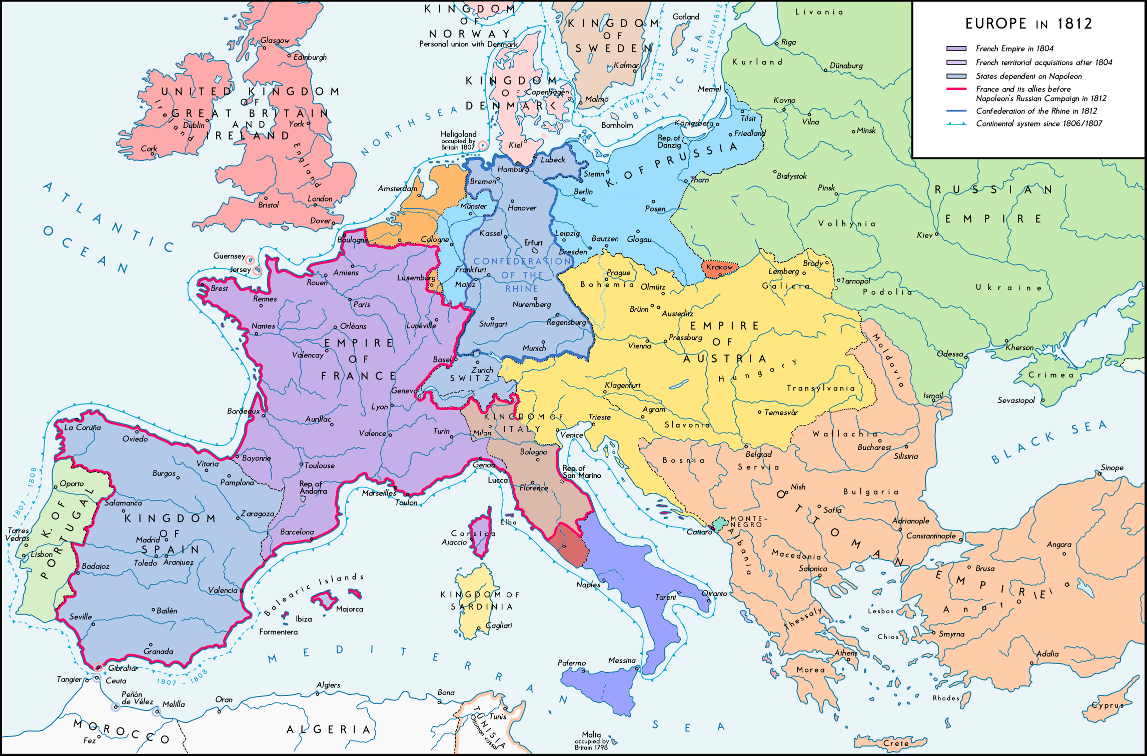 Europe in 1812. : r/imaginarymaps