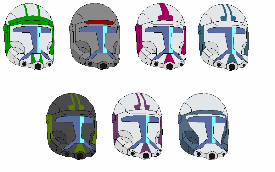 Image - Clone Commando Helmets.png - CWA Character Wiki