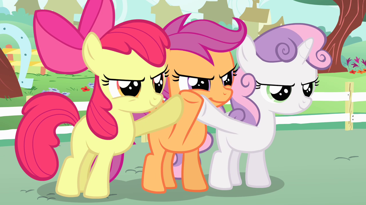 Image - Cutie Mark Crusaders three-way hoof-bump S4E05.png - My Little ...