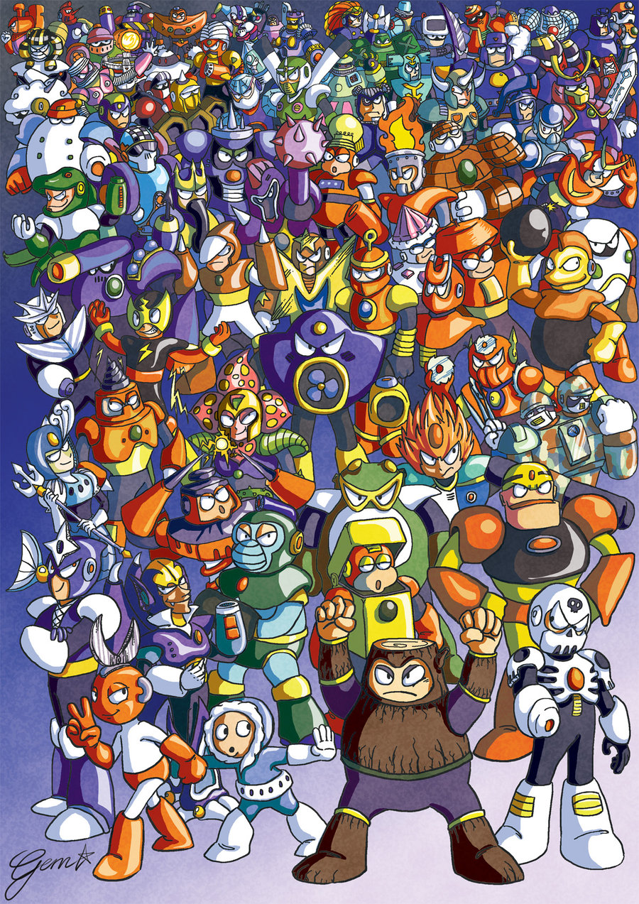 Image - Robot masters by card queen-d3ek5wn.jpg - Mega Man Fanon Wiki