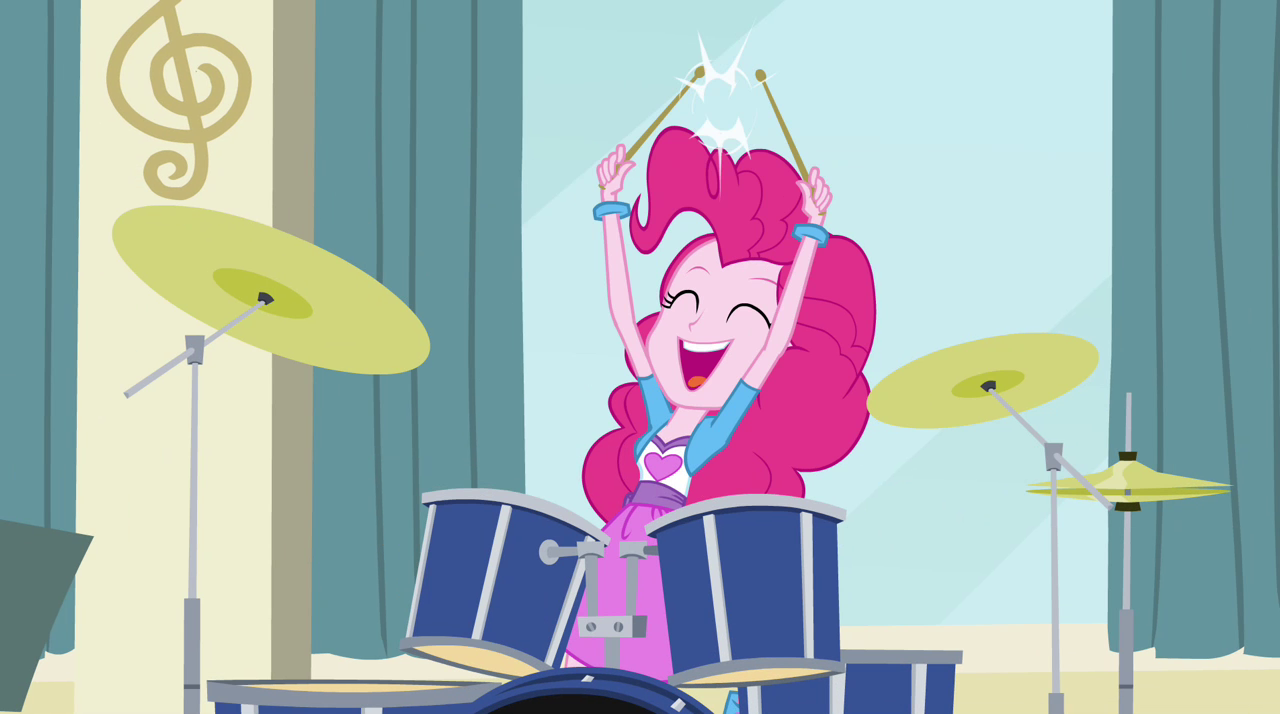 Image - Pinkie Pie clacking her drum sticks EG2.png - My Little Pony ...