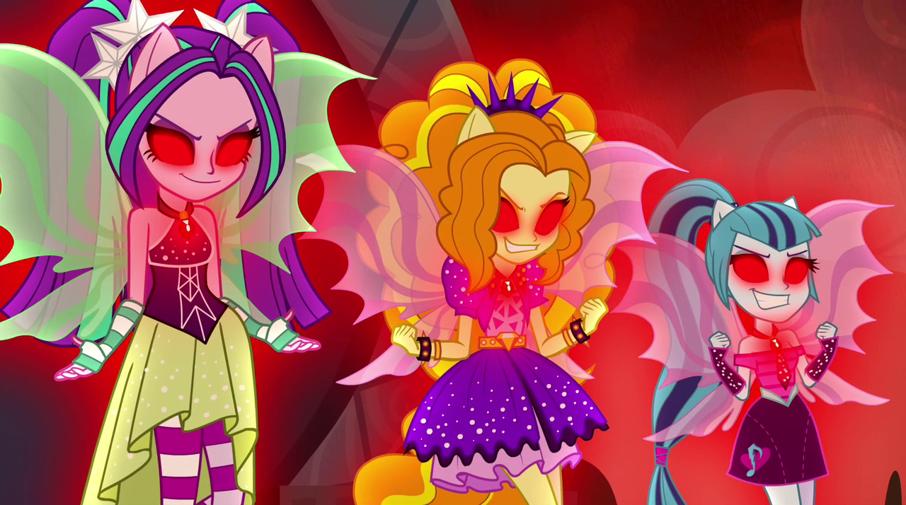 Image - The Dazzlings with red eyes EG2.png - My Little Pony Friendship ...