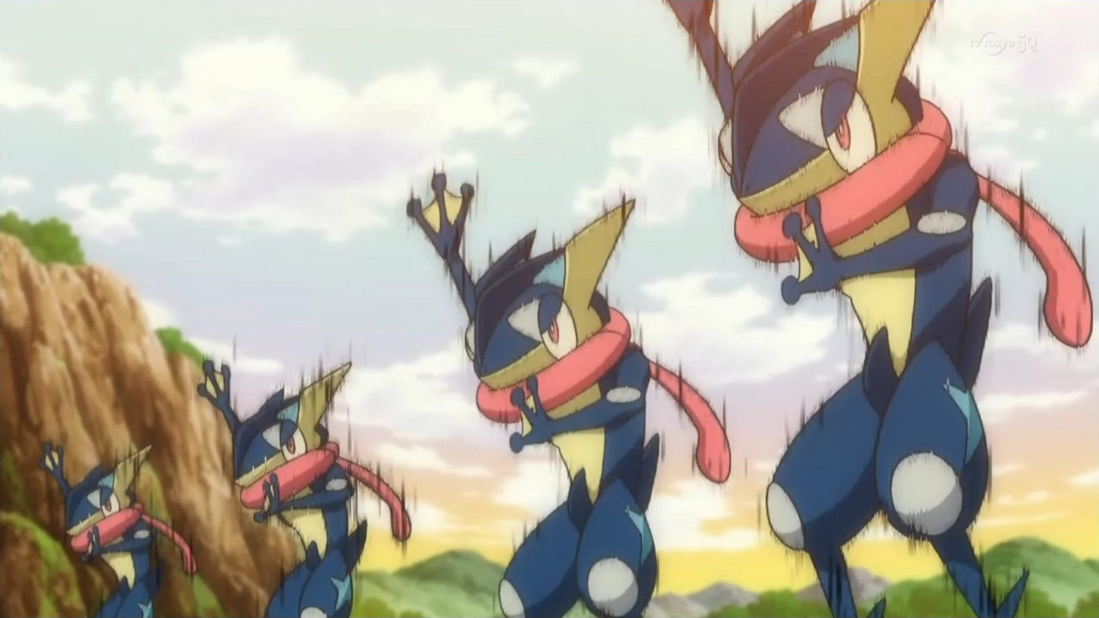 Image - Sanpei Greninja Double Team.png - Pokémon Wiki - Wikia